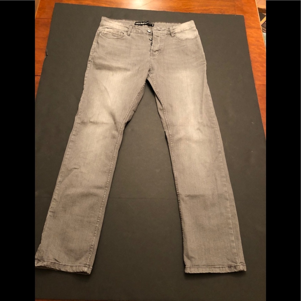 Denim Co. Men’s Gray Denim Stretch Jeans